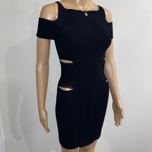 Roberto Cavalli Little Black Side Cutout Dress - 4 - Picture 2 of 7